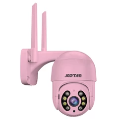 Câmera de Segurança IP A8 Wi-fi Rosa com Áudio Bidirecional Visão Noturna LED Infravermelho - com App YOOSEE