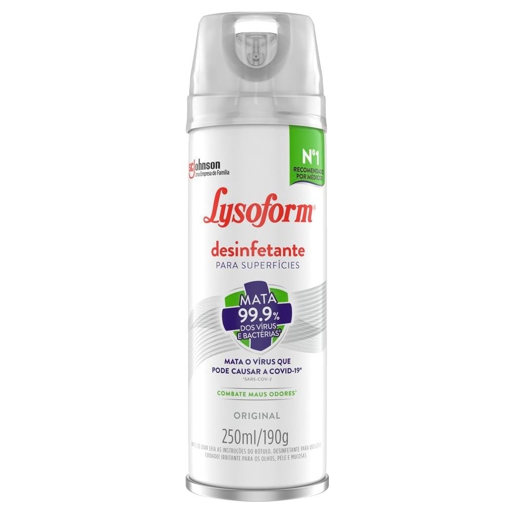 Desinfetante Lysoform Aerossol Original 250ml em Oferta na Shopee