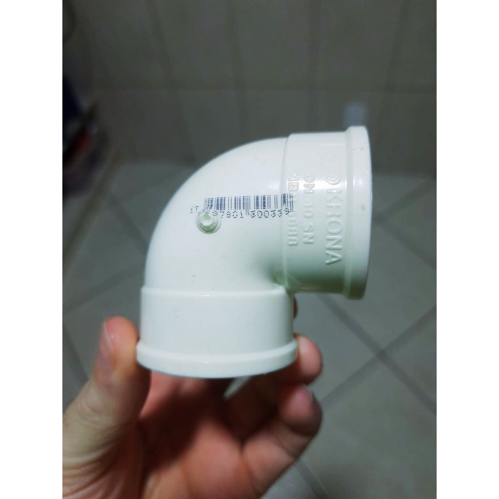 PCT 03 Unds Joelho Esgoto 40mm 90 graus - Krona