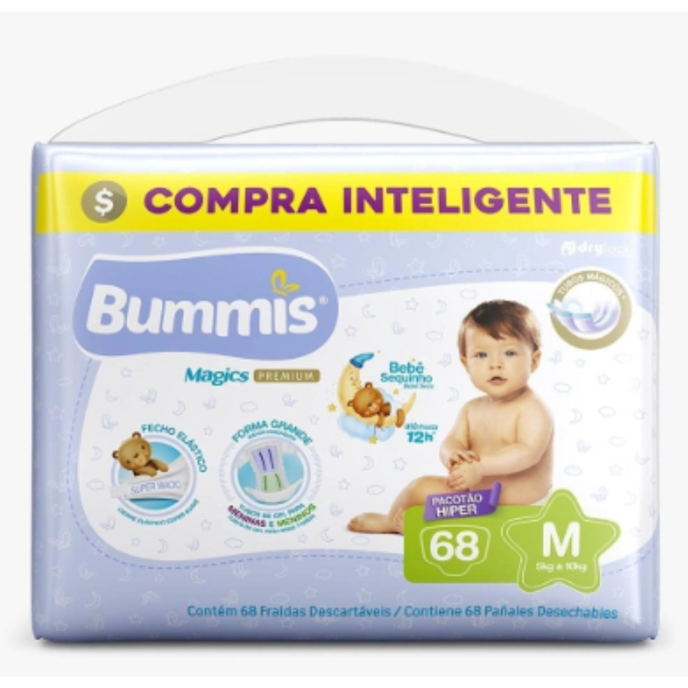 Fralda Descartável Capricho Bummis Magic Premium Hiper Pacotão - Todos os tamanhos