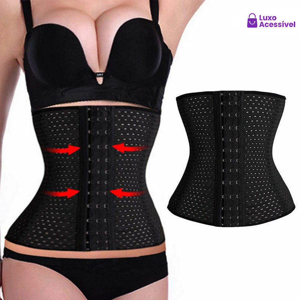 Cinta Modeladora Feminina Ajustável Com Suporte Lombar Redutora De Cintura Molde Corporal