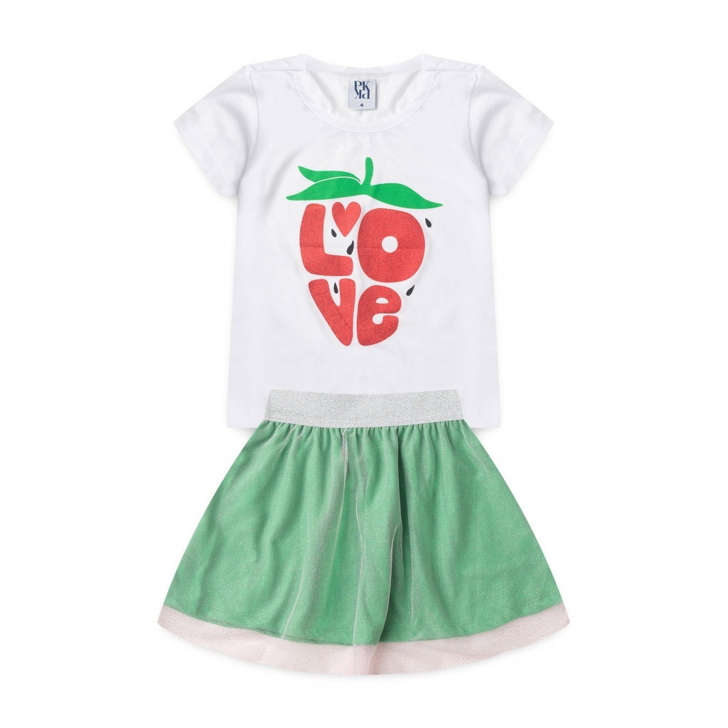 Conjunto Infantil Feminino Doçura Do Coração em Oferta na Shopee