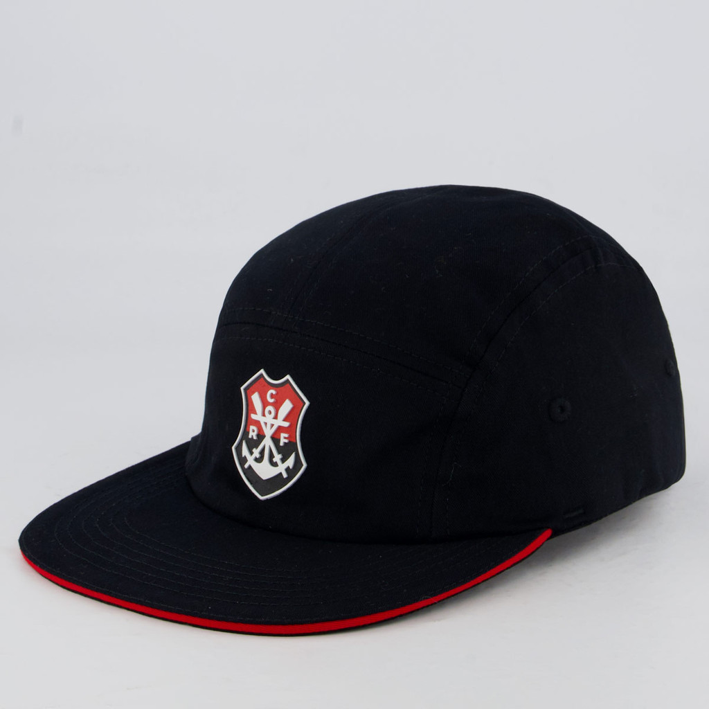 Boné Flamengo Five Panel Preto e Vermelho em Oferta na Shopee