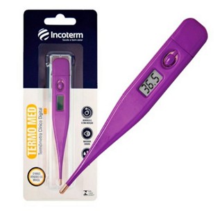 Termômetro Clínico Digital Termomed Incoterm Roxo Lilás em Oferta na Shopee