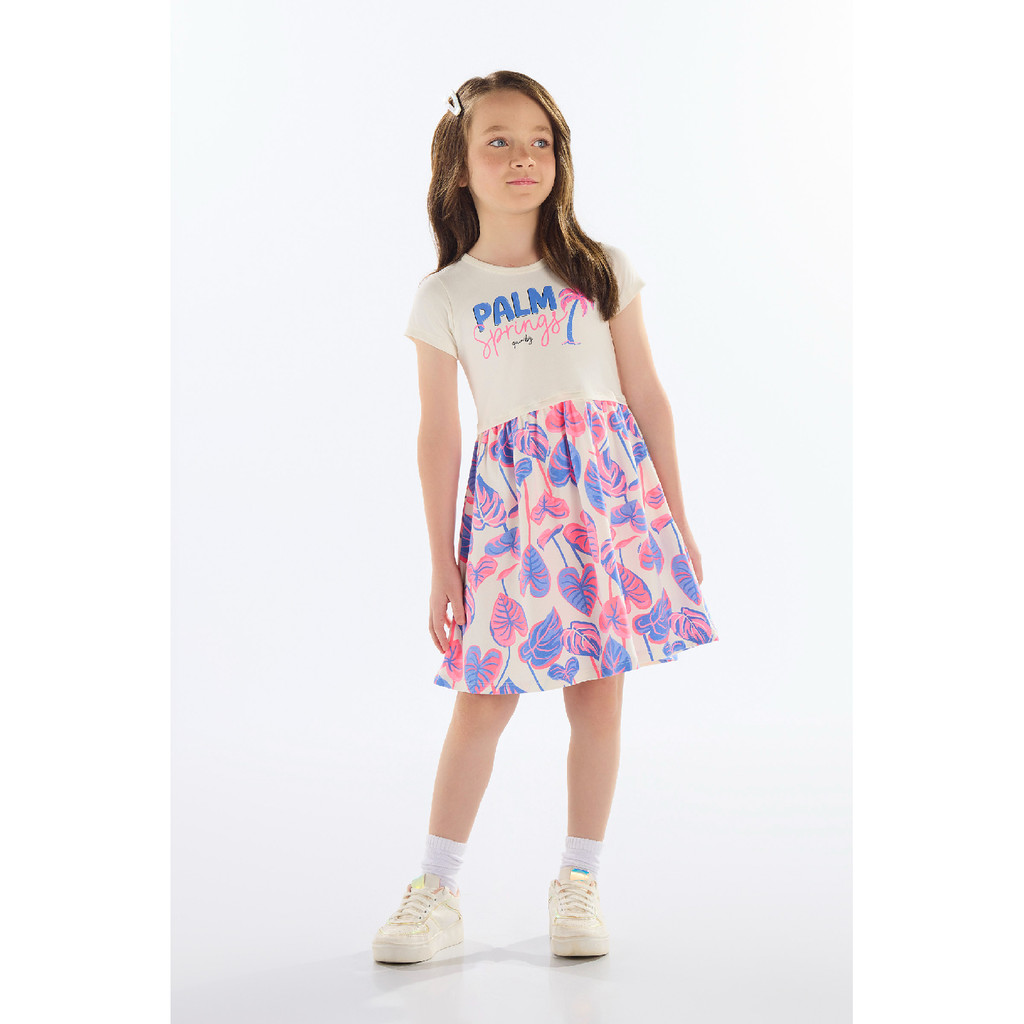 Vestido Estampado em Cotton Quimby