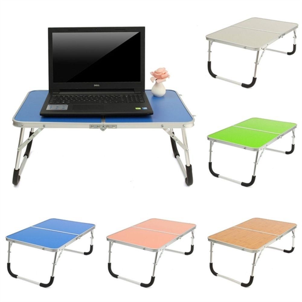 Mesa Notebook Alumínio Dobrável Apoio Portátil Maleta Mdf Sofá Cama Estudo Trabalho Camping Base Suporte