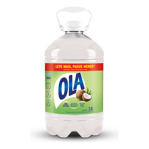 Sabão Líquido Para Roupas Delicadas Ola Coco 3.8l Promocao
