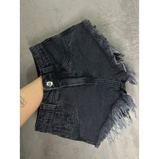 Short Jeans Feminino Cintura Alta Lavagem Estonada Com Barra Desfiada | Sem Elastano em Oferta na Shopee