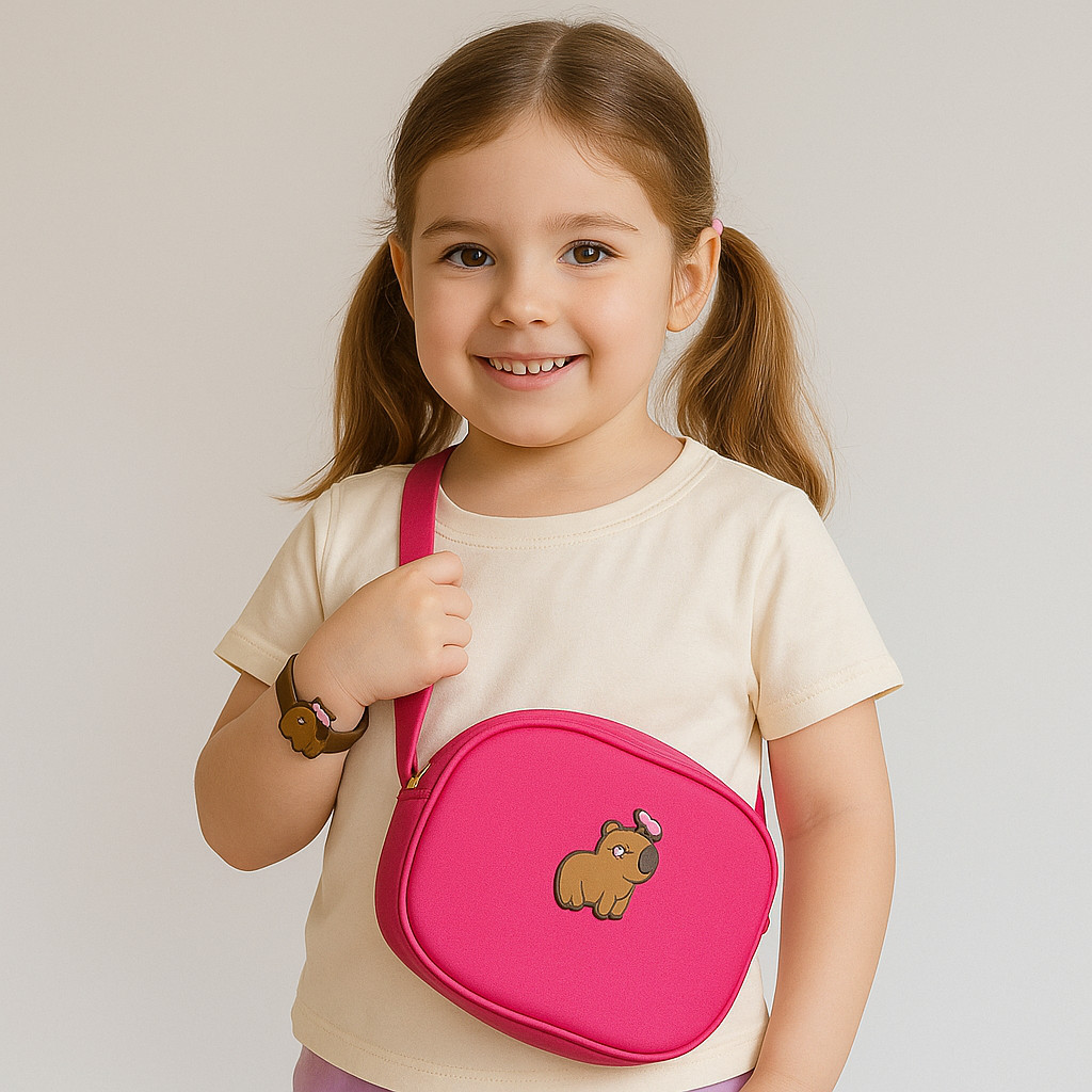 Bolsa Infantil com Pulseira Personagem Divertido Meninas Teen