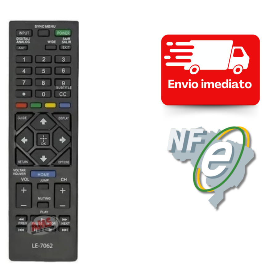 Controle Remoto Compatível Tv Sony Bravia Kdl-32r435a