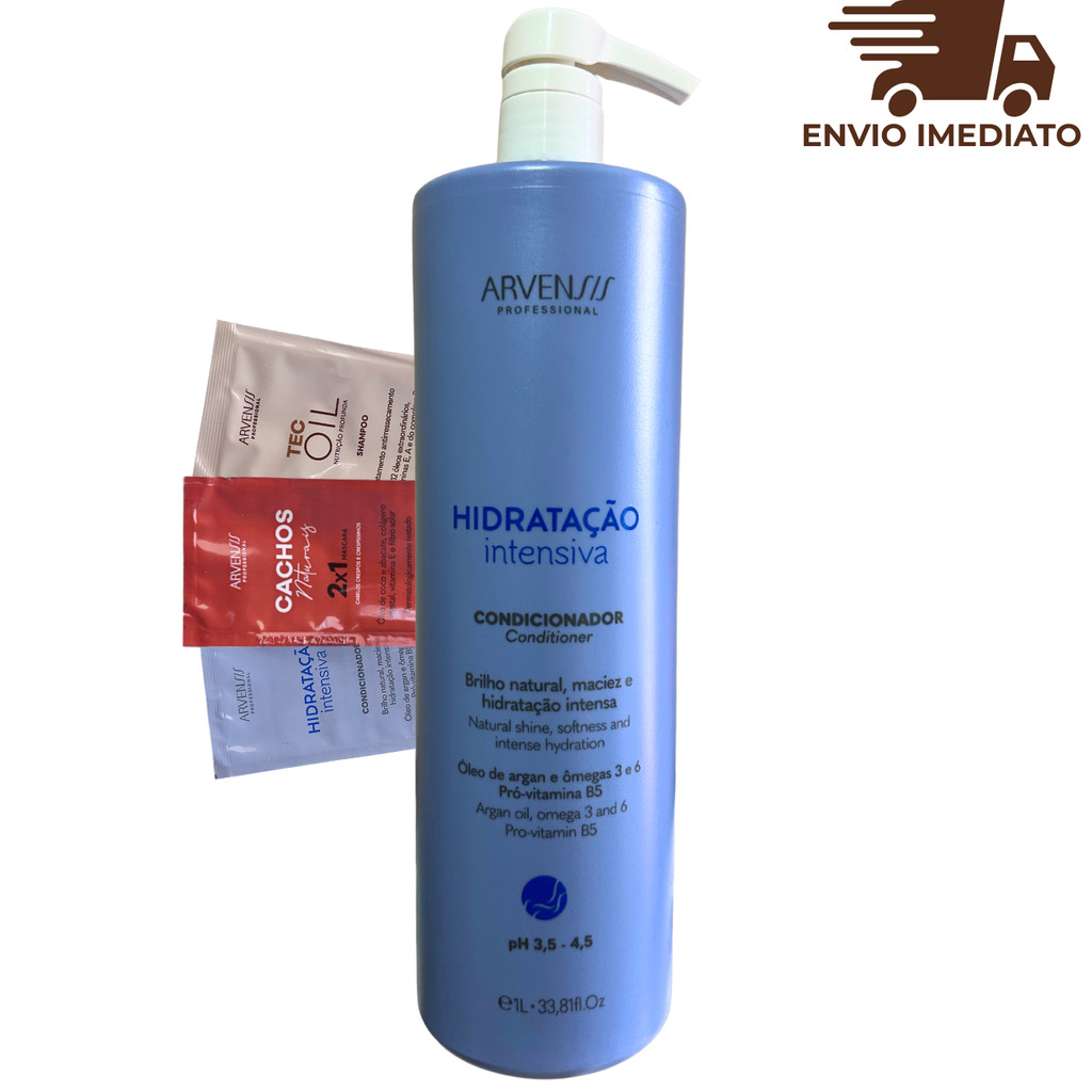 Condicionador Arvensis Hidratação Intensiva Brilho Natural Maciez Argan Vitaminas Vegano 1L