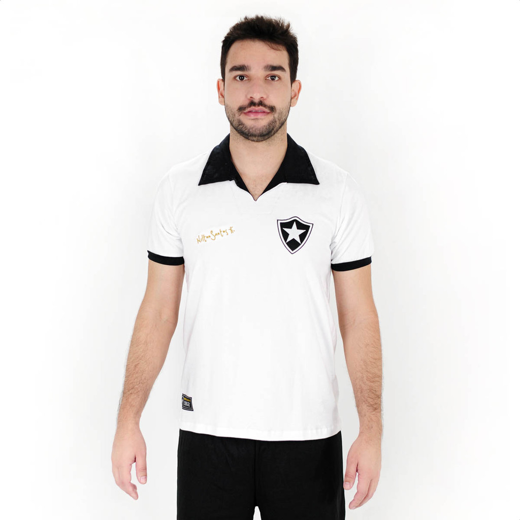 Camiseta de Time RetrôMania Botafogo Nilton Santos Branco - Masculino em Oferta na Shopee