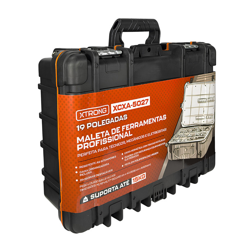 Maleta Profissional para Ferramentas 19" (480mm) com Divisórias Removíveis Xtrong XCXA-5027 em Oferta na Shopee