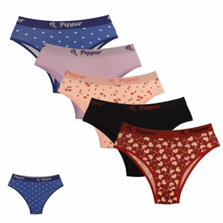 Kit 5 Calcinhas Mistas Juvenil Algodão em Oferta na Shopee