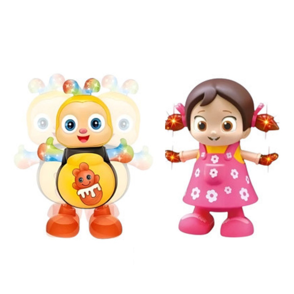 Kit Boneca Dance + Abelha Dançarinos Com Som E Luz