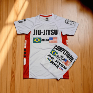 (Personalização Gratuita) Camisa jiu jitsu Competidor mma muay thai Treinamento De Luta Brasil Estados Unidos UFC em Oferta na Shopee