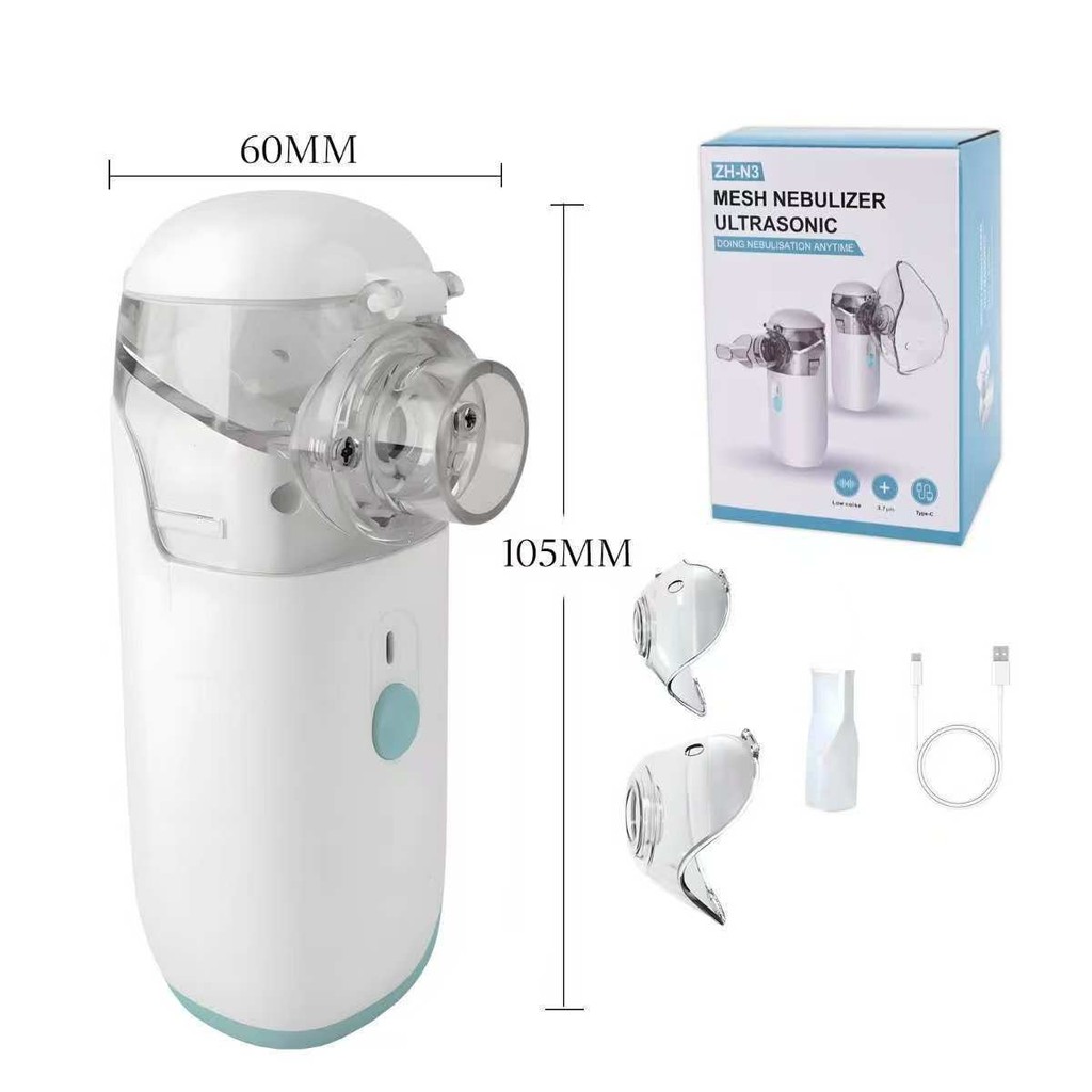 Inalador Atomizador Ultra-Sônico Portátil volume De Silencioso De Grau Médico Adequado Para Adultos/Crianças em Oferta na Shopee