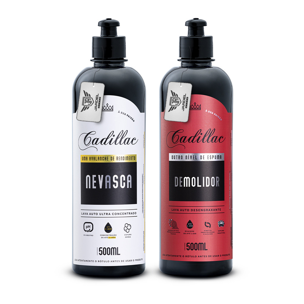Kit Lavagem Automotiva Shampoo Demolidor Nevasca 500ml Cadillac em Oferta na Shopee