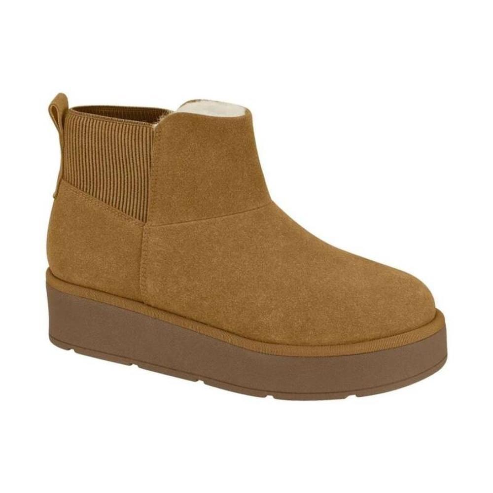Bota Vizzano Cano Baixo - Feminino - Marrom camurca