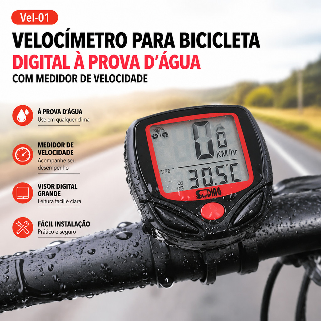 Be-Star Velocímetro Para Bicicleta Digital À Prova D'Água Com Medidor de Velocidade MT039 (F3)