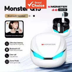 Fones De Ouvido Monster Bluetooth TWS Sem Fio Q15 Para Jogos Com Som De Alta Qualidade Mágicos Esportivos Cancelamento D
