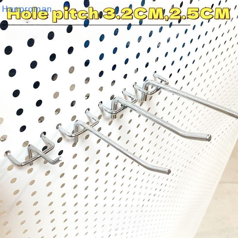 Hanproman > 5 Peças De Metal Universal Malha Painel Ganchos Loja De Varejo Tenda Cabides Gancho De Parede Saco De Casaco