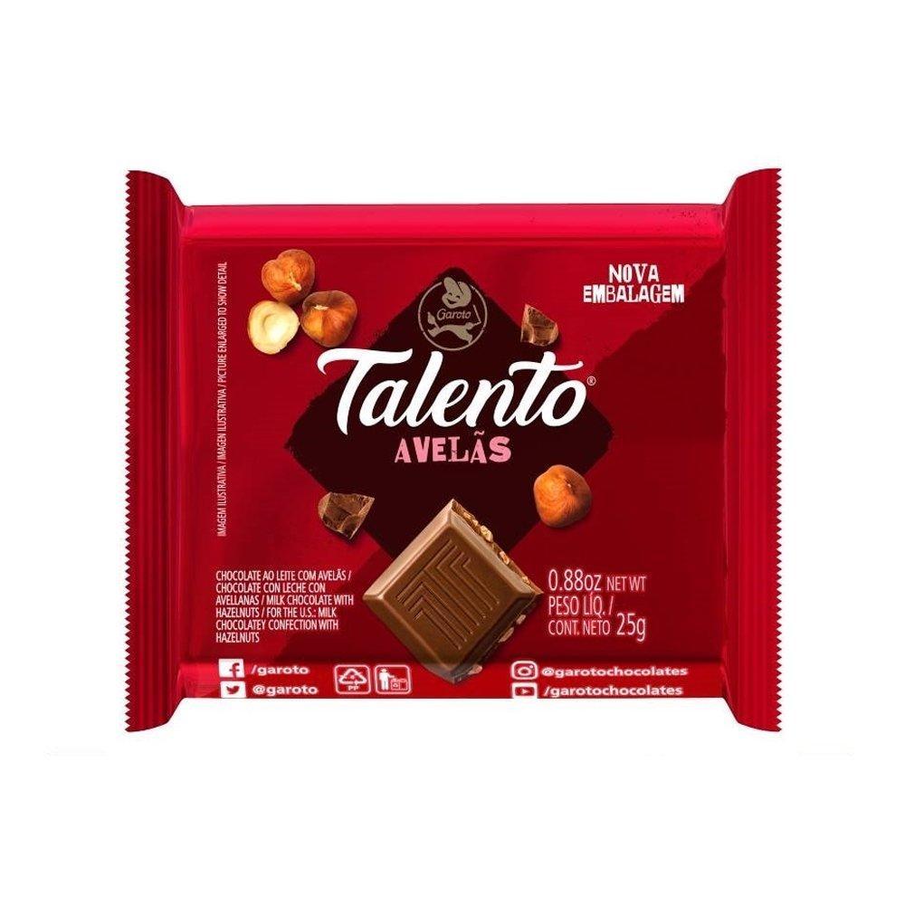 Chocolate Talento Avelã 25g Embalagem com 15 Unidades