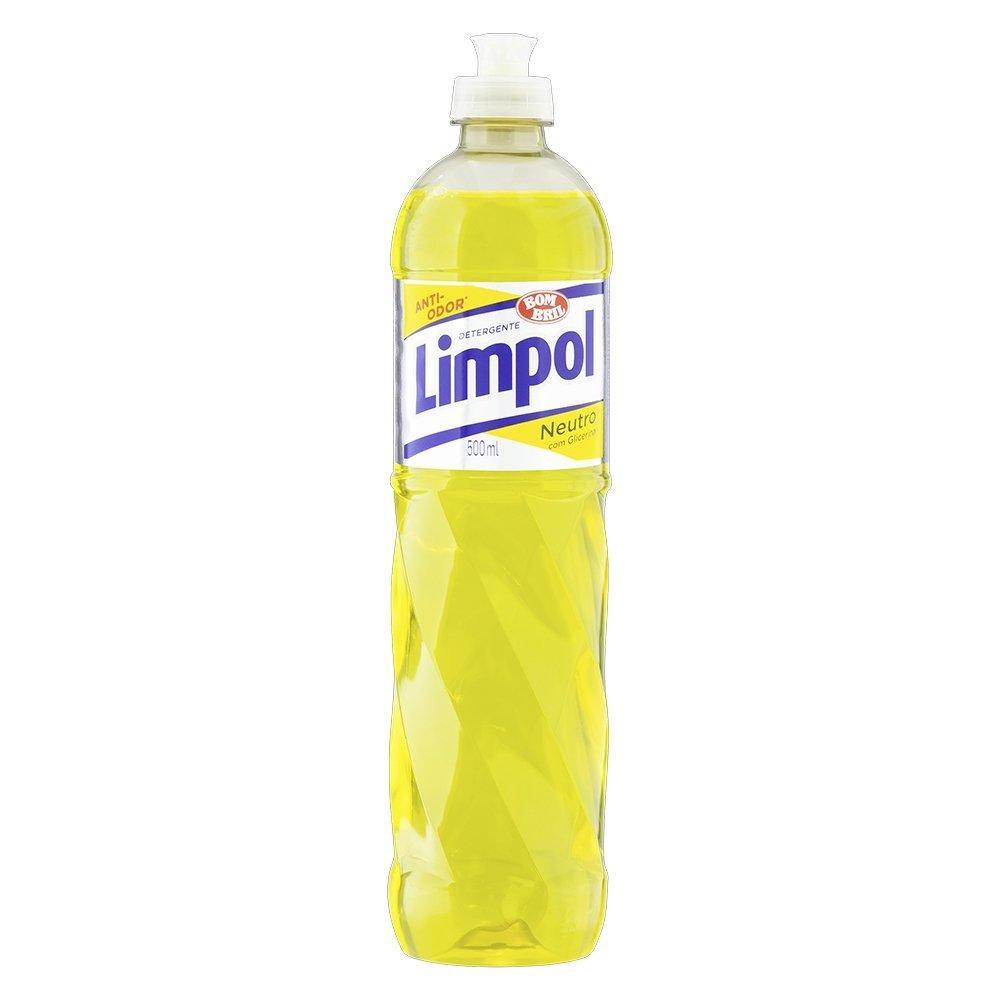 Detergente Limpol Neutro 500ml - Embalagem com 24 Unidades