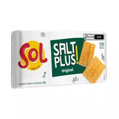 Biscoito Sol Salt Plus 360g - Embalagem com 20 Unidades