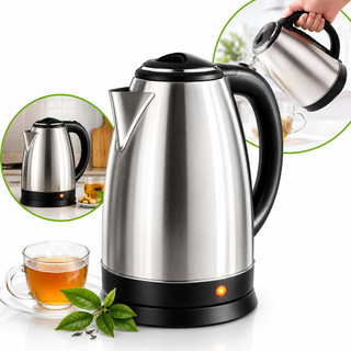 Chaleira Elétrica Inox 1.8 Litros 110V Desligamento Automático Aquecimento Rápido Jarra Água