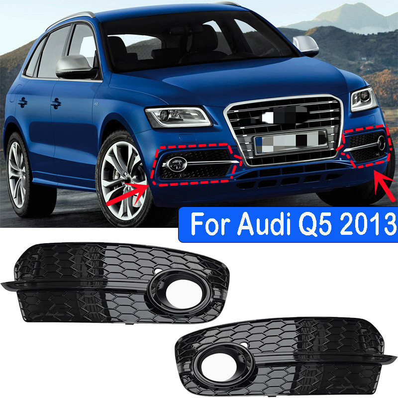 Frente Do Carro Luz De Nevoeiro Grade Capa Para Audi Q5 2013 2014 2015 2016 2017 Esquerda & Direita Lâmpada Corrida Gril