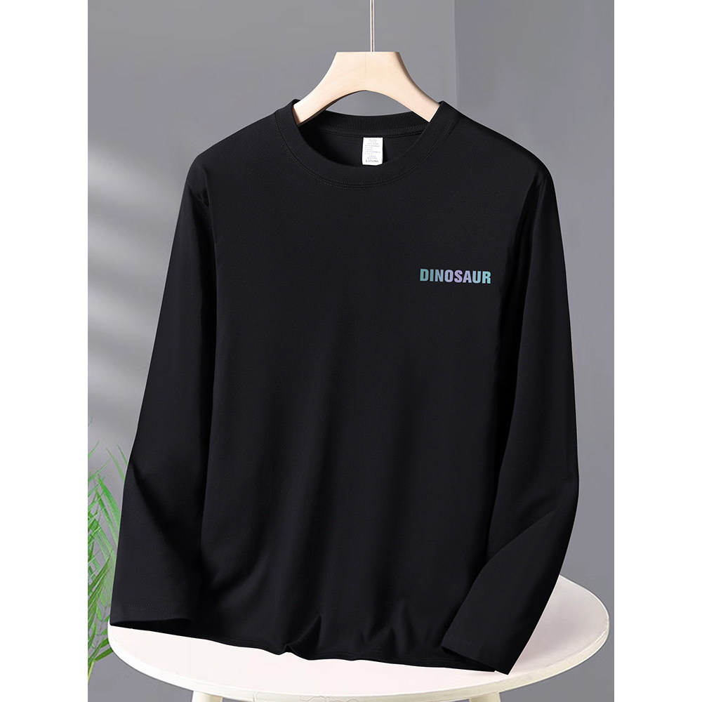 NASA Co-Branded juventude manga comprida camiseta masculina primavera outono estudantes do ensino médio em torno do pesc