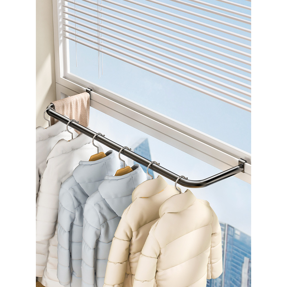 Cabide de proteção para peitoril de janela, rack de secagem, moldura de janela, fivela de guarda-corpo, cabide de varand