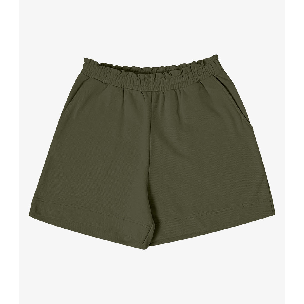 Shorts Feminino em Moletom Sarjado Rovitex Verde