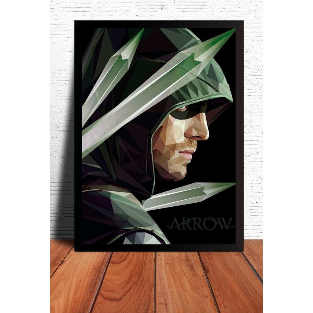 Quadro Decorativo Oliver Quenn Arrow Flecha Decoração da Casa Quarto