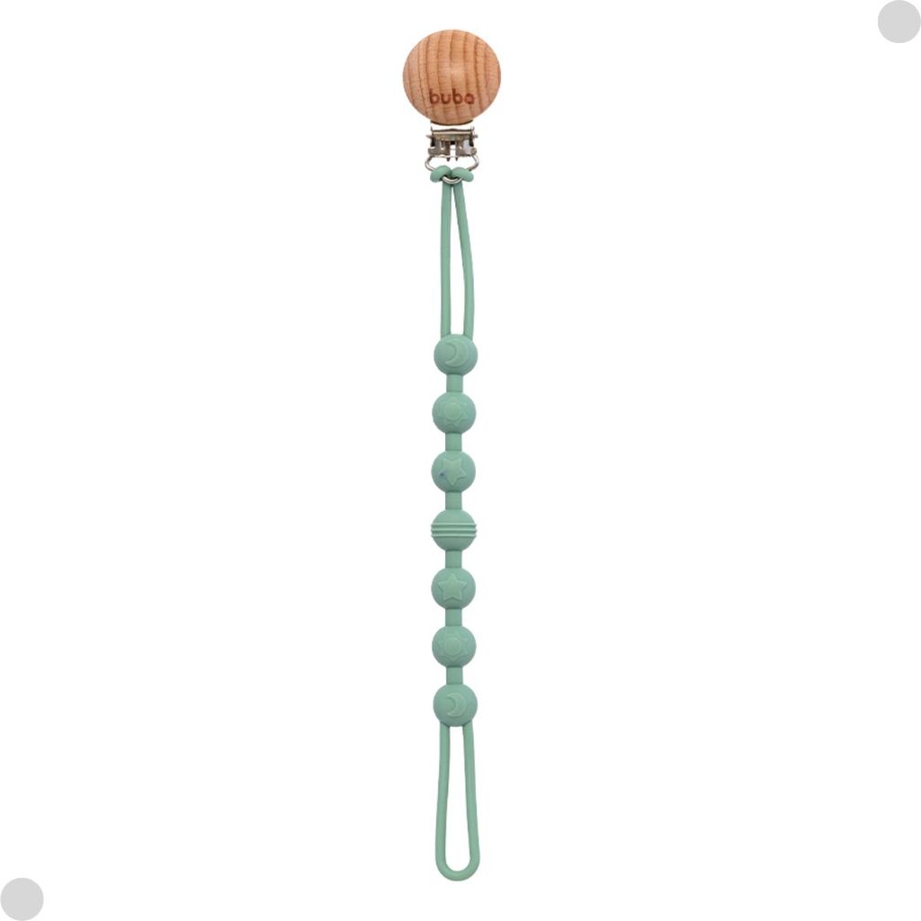 Prendedor de Chupeta Em Silicone Verde - Buba