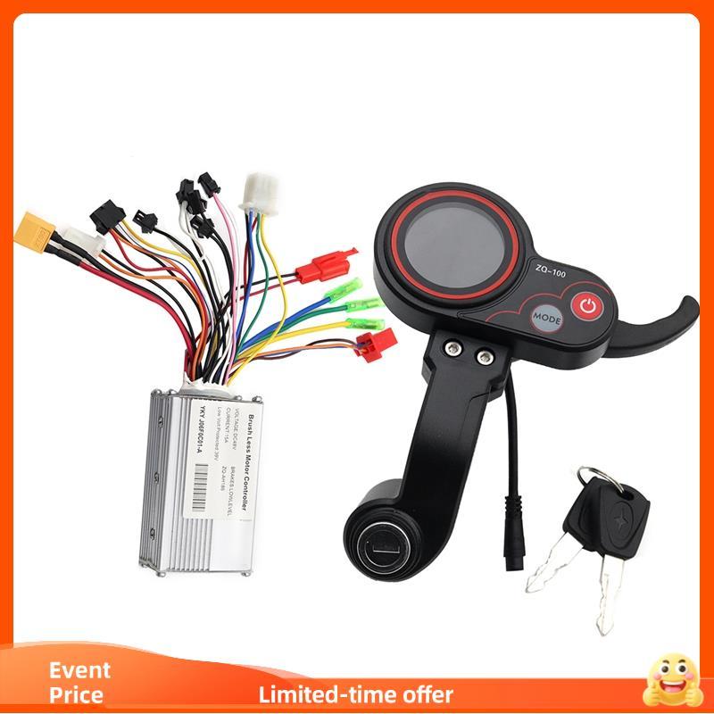Controlador De 48V + Medidor De Quilometragem Zqs-100 Com Velocidade Chave Ajustável Scooter Elétrico Peças Acessórios P