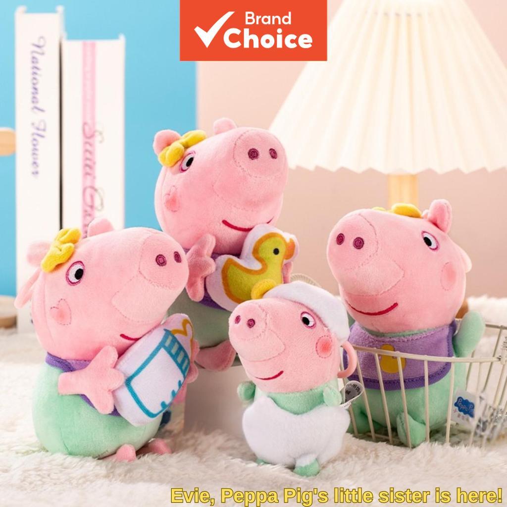 Oficial PEPPA PIG Evie Series Pingente De Pelúcia Chaveiro Bolsa Charme Mini Marcas Brinquedo kawaii Colecionável , chii