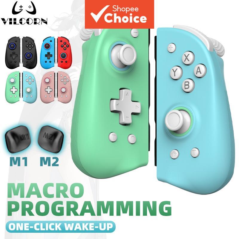 Joypad Sem Fio L/R para Nintendo Switch/OLED/Lite, Gamepad com Joystick 6 Eixos e Função Wake-up