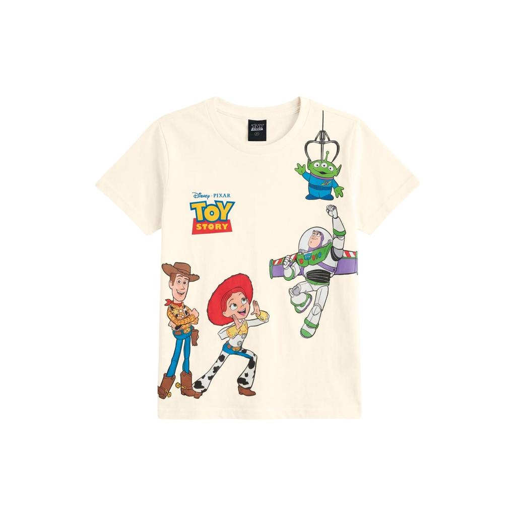 Camiseta infantil unissex Toy Story em meia malha Brandili