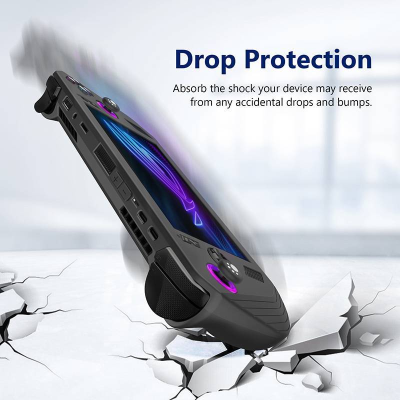 Artglococo Para Asus ROG Ally X Console De Jogos Capa Protetora De Silicone Protetor À Prova De Choque Manga Anti-Risco