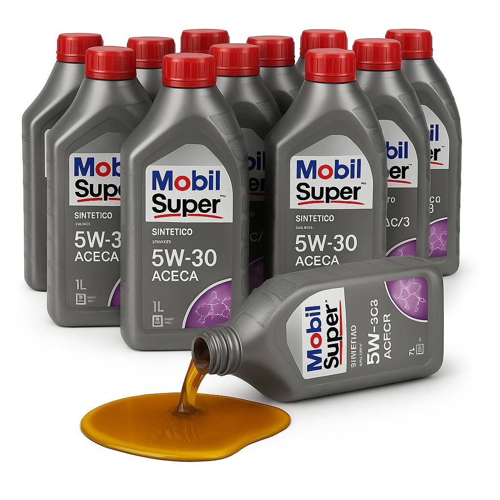 Imagem kit 12 Óleo Mobil 5w30 Sintético Acea C2 C3 Api Sn Diesel Flex