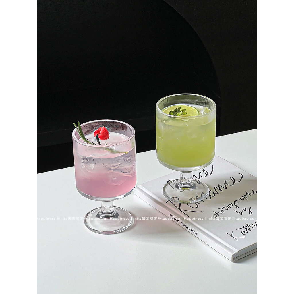 Copo Reto Vidro 200ml, Suco Café Chá Gelado Coquetel, Copo Bebida Estilo Ins, Casa Bar