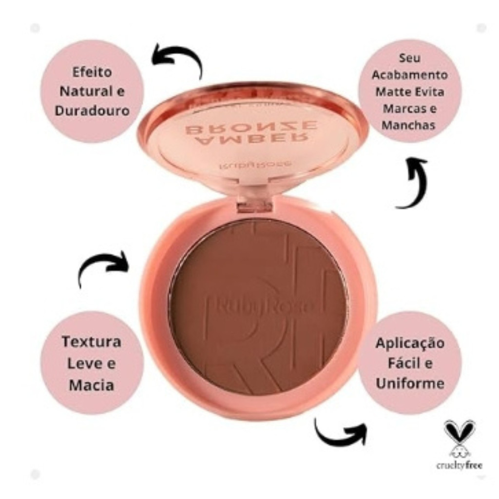 Bronzer Compact Amber Bronze Ruby Rose