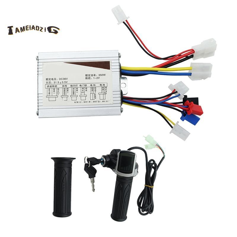 [Entrega Rápida T] Motor Controlador Escovado Para Scooter Elétrica + Kit De Aderência Giratória Do Acelerador Bicicleta