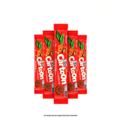 Combo Zoo Cartoon Sabor Chocolate 85g 5 unidades