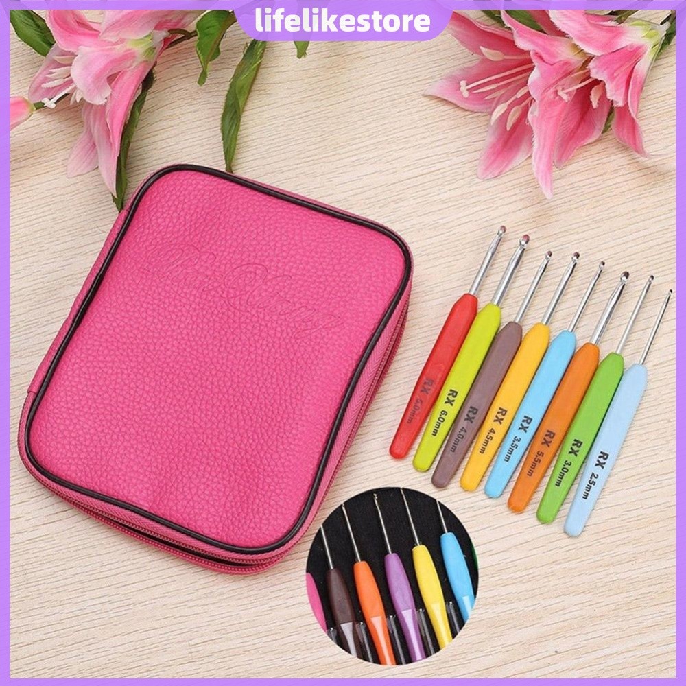 16 Peças Ganchos Agulhas DIY Artesanato Plástico Feito À Mão Para Mãos Artríticas Ferramenta De Tricô [lifelikestore.br]