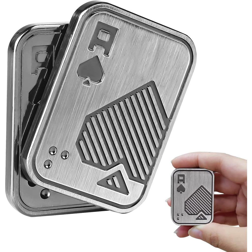 Brinquedos Anti-estresse para Adultos, Deslizador de Metal EDC para Adolescentes, Cartão Magnético de Poker, Brinquedo A