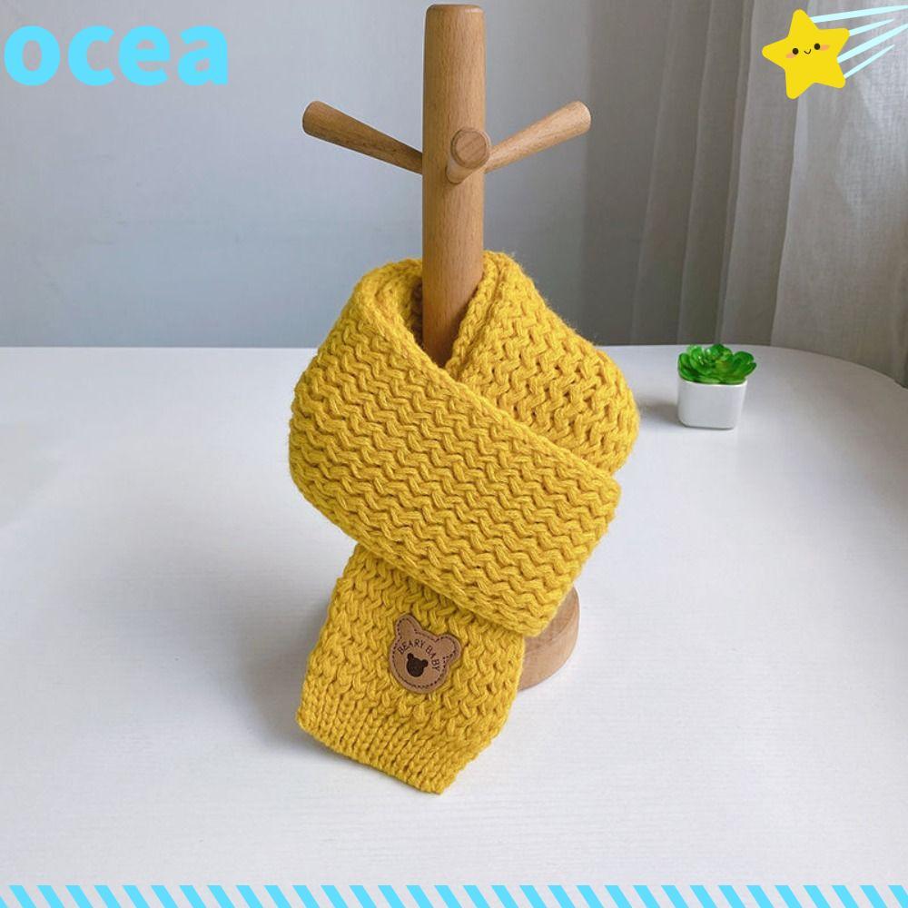 OCEA Cachecol Infantil , Xale De Malha Fofo De Cor Sólida , De Alta Qualidade Outono Inverno Manter Quente