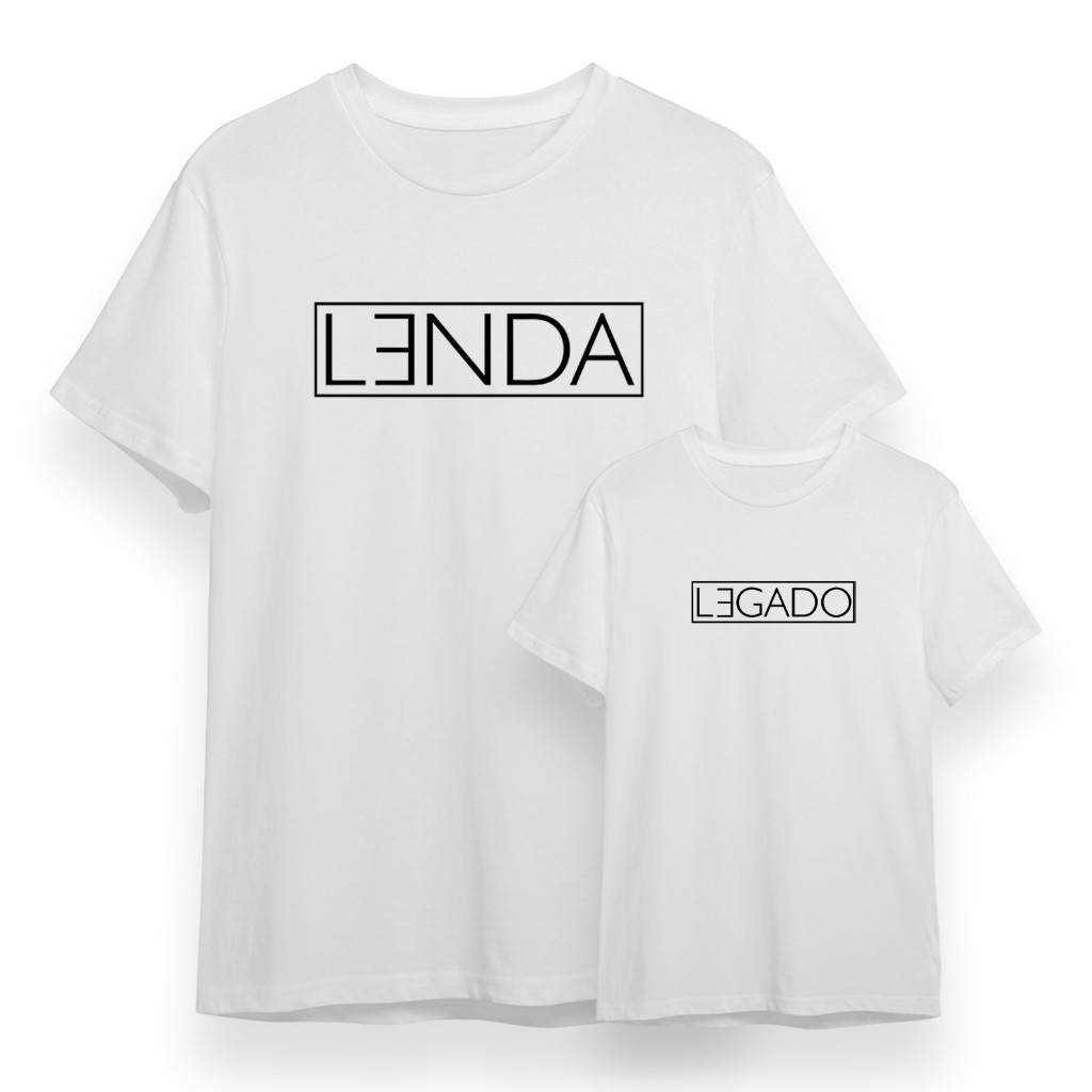 Kit 2 Camisetas Pai e Filho (a) Mãe e Filho (a) 100% Algodão Lenda / Legado